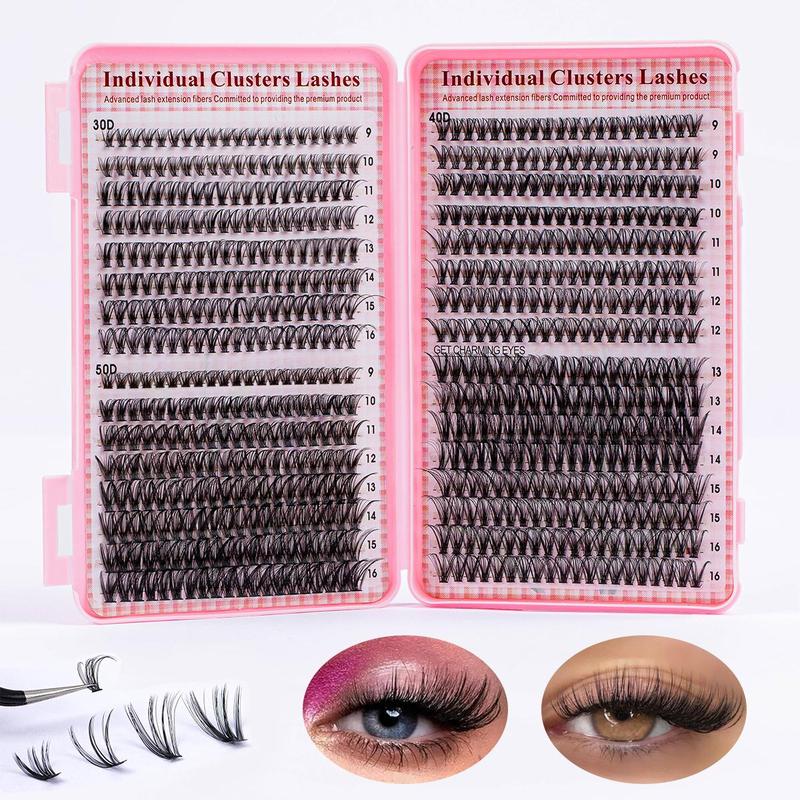 Individual False Eyelashes Set, Mixed Style Natural Look Eyelash Extensions, Self Grafting Curl Eyelashes, Eye Makeup Enhancement for Women & Girls, Eyelashes Extensions Products, Lashes Extension Kit