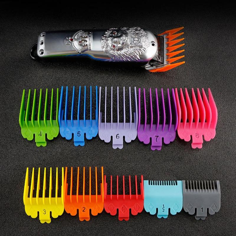 Professional Hair Clipper Attachment Comb Set, 10pcs set Electric Hair Clipper Limit Comb Caliper Set, Haircutter Accessories Suitable for Men & Women