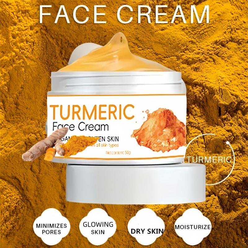 Turmeric Cream & Turmeric Oil & Turmeric Soap Set, 8 Counts set Moisturizing Facial Skin Care Kit, Daily Skincare Product for Women & Men Christmas Gift