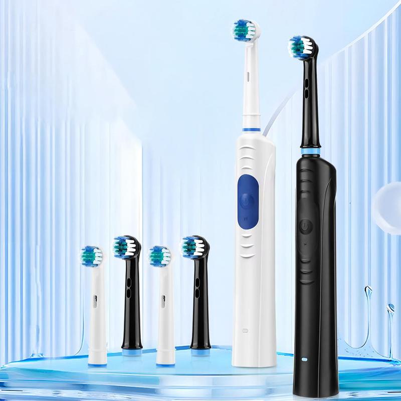 Electric Toothbrush Set, 1 Box Rechargeable Toothbrush & Replacement Brush Heads, Oral Care Toothbrushes for Adults, Intelligent Deep Cleaning Toothbrushes