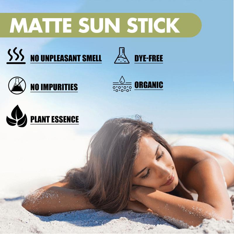 Matte Sun Stick,skin light demage and skin barrier repair,,nourish dry skin,gift for summer vacation,mugwort and camelia Facial  Repair Skin Repair Skincare Storage Sunscreen Comfort Moisture Moisturize Moisturizer Hydrate Hydrating Moisturizing