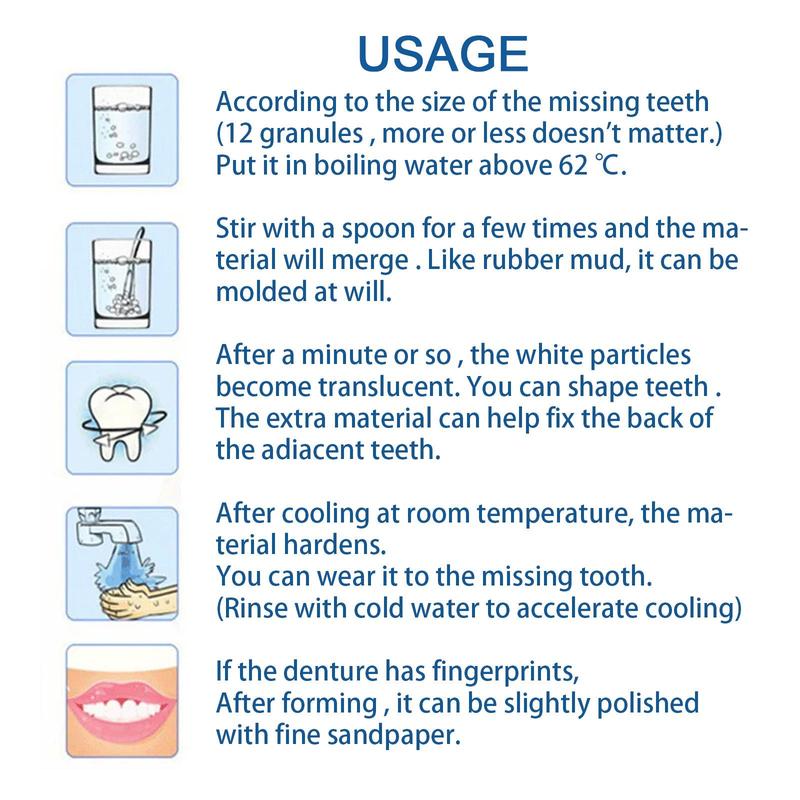 Temporary Tooth Filling Material, 1 2 Boxes Denture Care Kit, Denture Kit for Men & Women, Oral Care Product for Daily Use