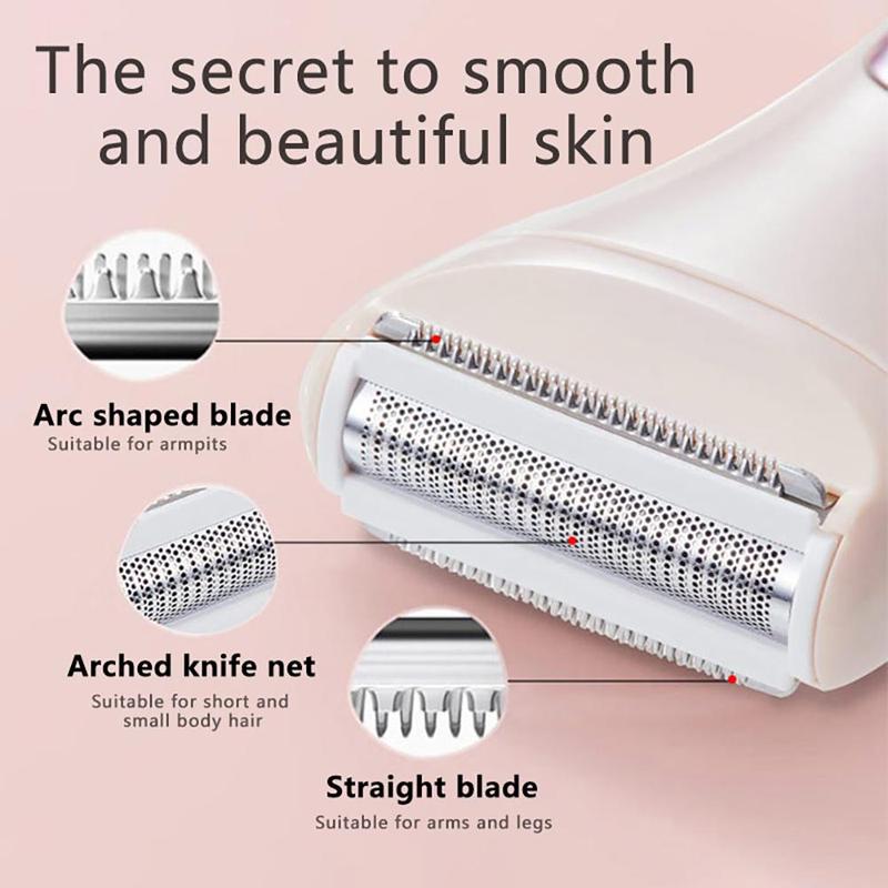 Electric Hair Remover, USB Rechargeable Epilator, Waterproof Body Hair Trimmer for Bikini, Face, Underarms and Legs Hair Trimmer