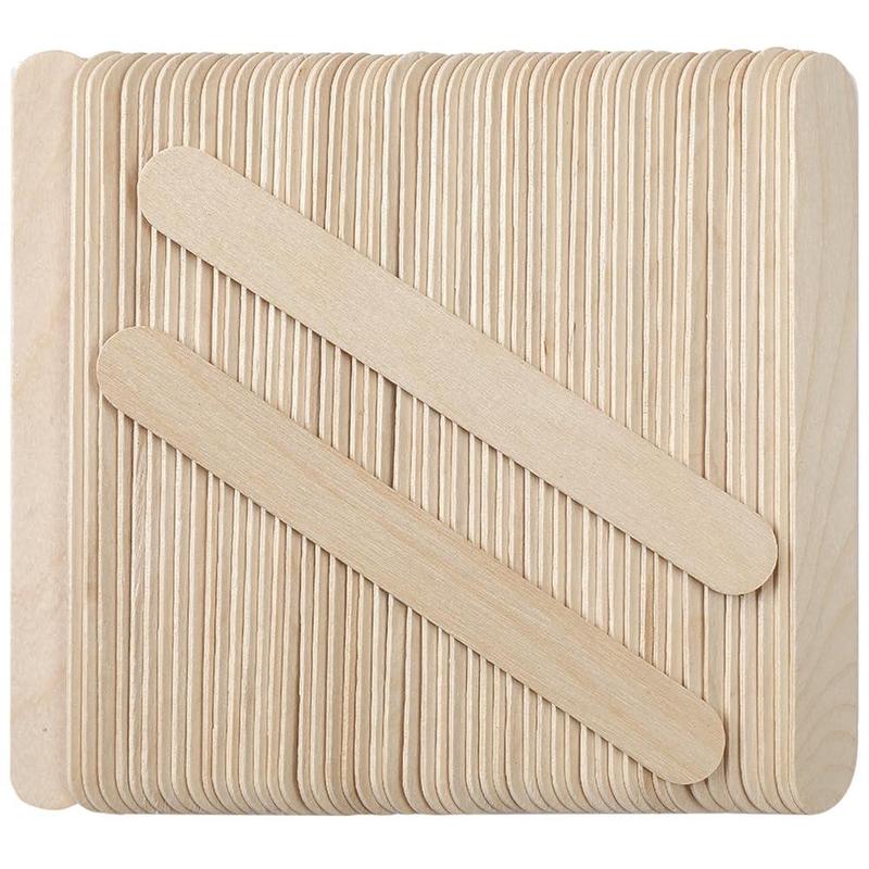 Wooden Wax Scraper Applicator, 100pcs set Body Hair Removal Craft Stick Applicator, Wax Applicator Scraper for Face Body Hair