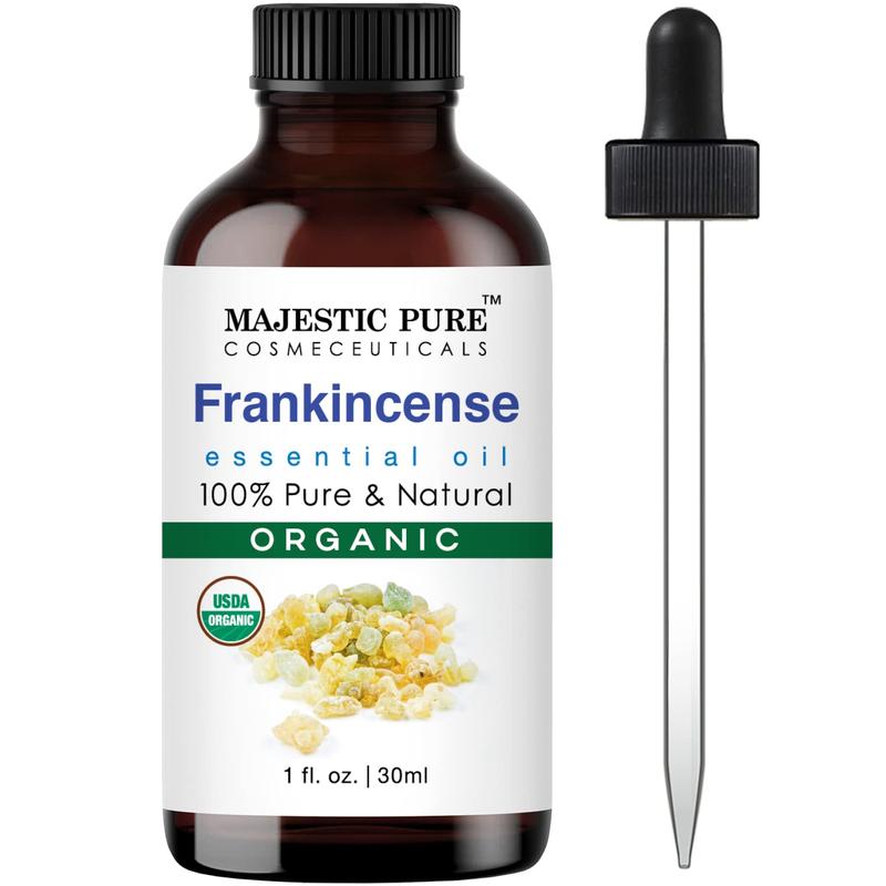 Majestic Pure Frankincense Essential Oil - USDA Organic 1 Fl Oz | Premium Quality Oil for Skincare, Diffuser, Hair Oil & Aromatherapy MAJESTIC PURE