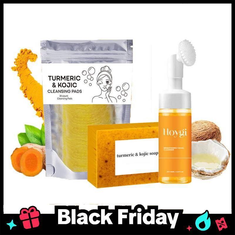 Turmeric Wash and Care Three Piece SetTurmeric Tablets, Turmeric Cleansing MousseTurmeric Soap Facial Cleansing Skincare FacialCleansing Cleanser