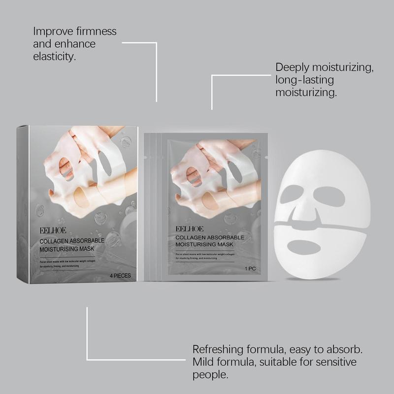 Collagen Facial Mask, 8 Counts set Firming & Deeply Moisturizing & Nourishing Skin Mask, Skin Care Product for Women & Men All Skin Types