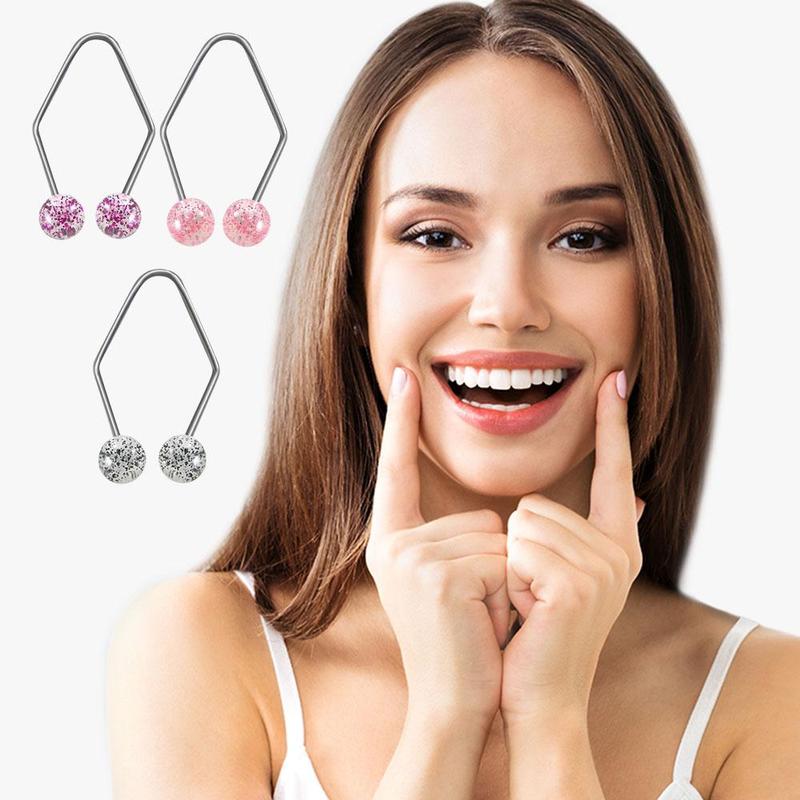 Glitter Dimple Makers, 2 Counts set Facial Dimple Trainer, Facial Skin Care Tool for Women & Girls, Skincare Tools