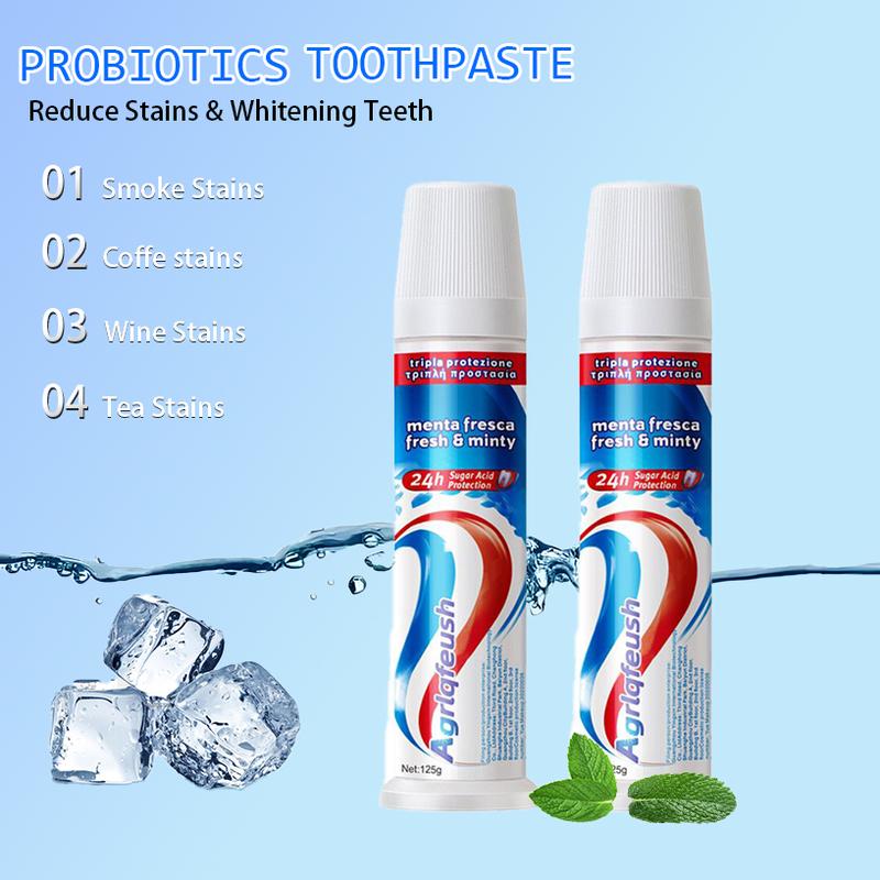 Whitening Probiotic Toothpaste, Press Directly Upright Toothpaste, Multi-effect Whitening Of Teeth, Prevention And Treatment Of Tooth Decay, Enhanced Formula Balances The Oral Microbiome, Removes Stains,  Provides  Fresh Breath toothpaste