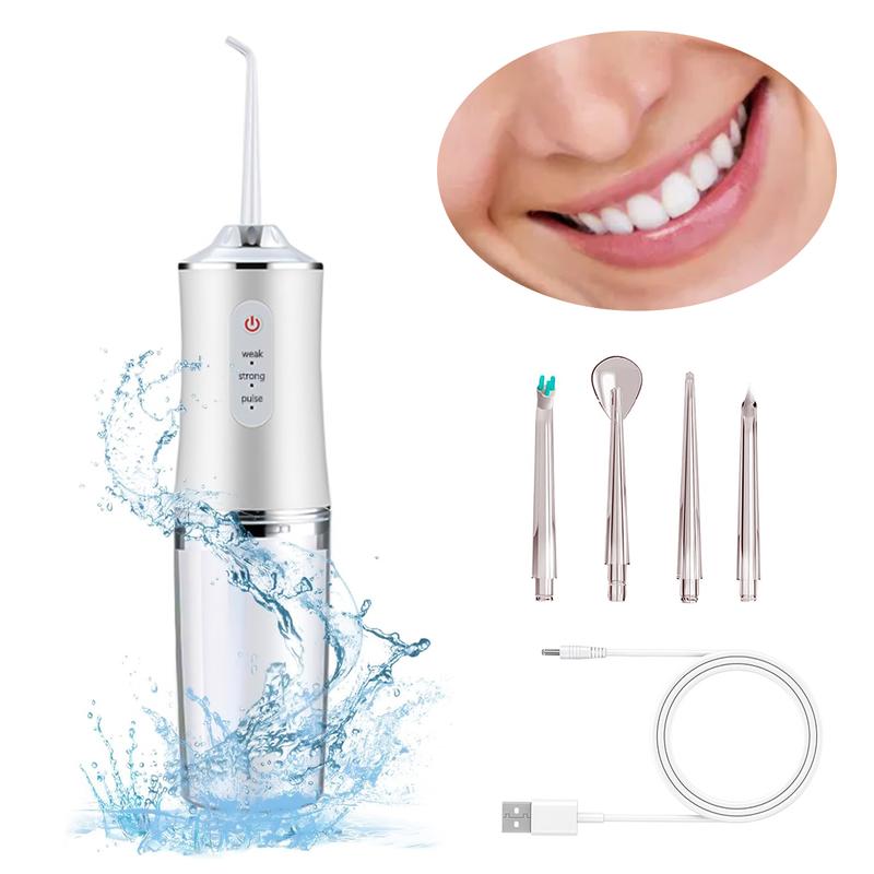 Electric Water Flossers for Teeth,Waterpik,Water Flosser,3 Intensities,360-Degree Rotating Nozzle,Oral Irrigator,Deep Cleaning of Teeth and Gums,Waterproof,Travel Daily Use