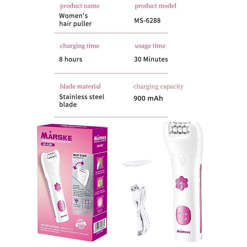 Electric Hair Epilator, Portable Hair Removal Tool for Women with LED Light, Electric Shaver for Arms, Legs, Underarms, Bikini