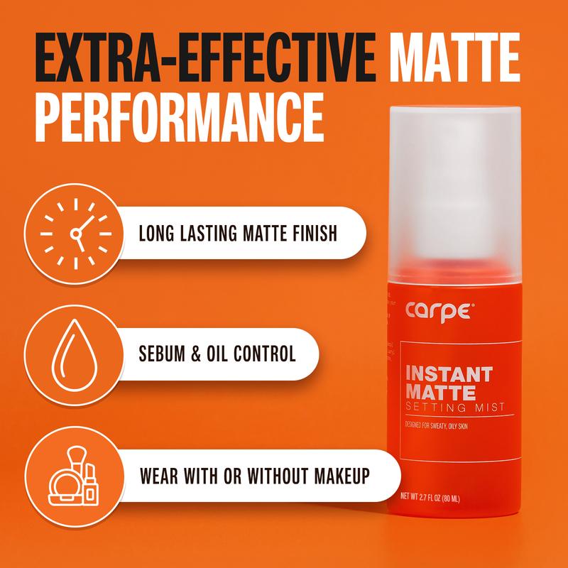 Instant Matte Setting Spray - Makeup Cosmetic for Long-Lasting Finish