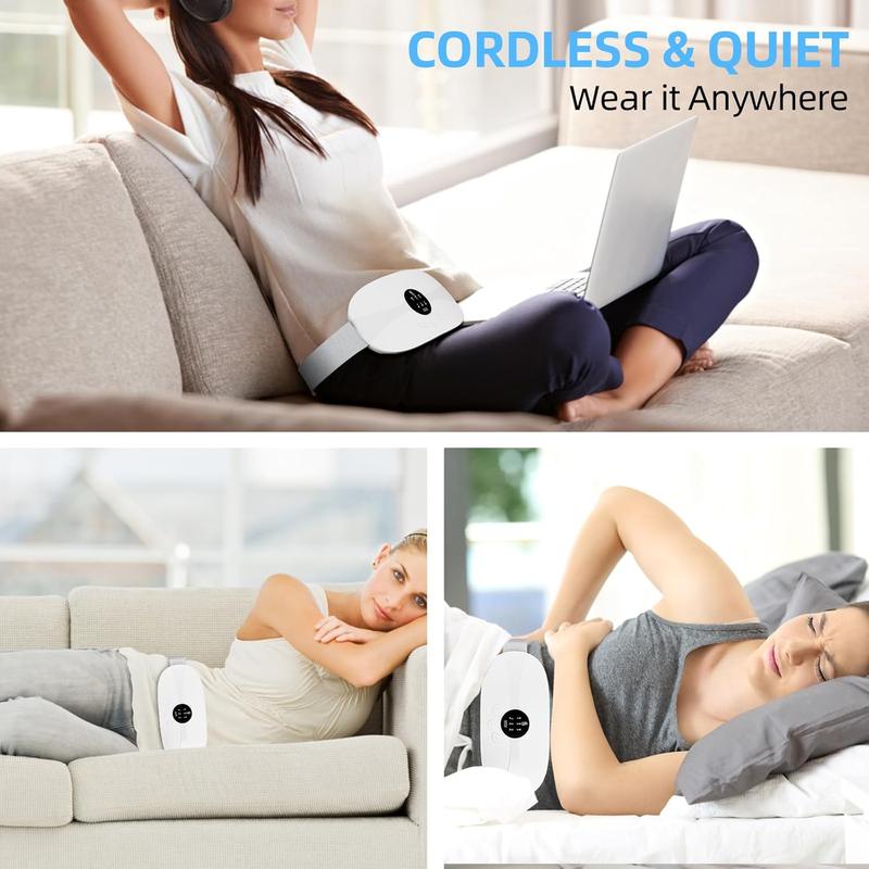 Heating Pad, Portable Cordless Fast Heating with 3 Heat Levels and 3 Vibration Massage Modes, Menstrual Gift for Women and Girl