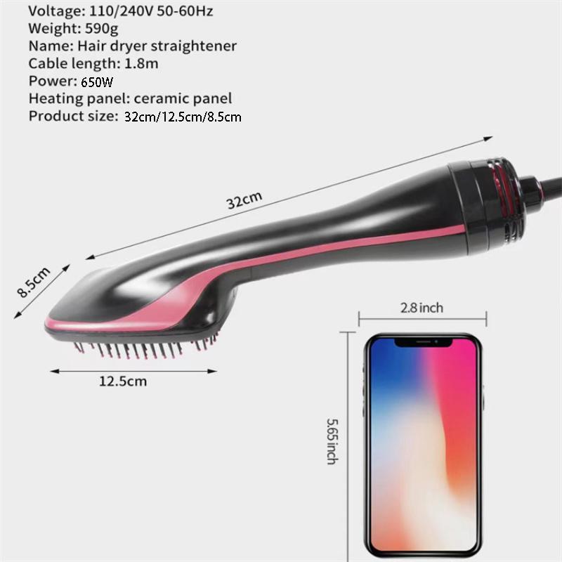 2 in 1 Hair Dryer Brush, 1 Box Multifunctional Hair Straightener, Hair Styling Tool for Home & Salon Use, Professional Hair Styling Tool for Women, Christmas Gift