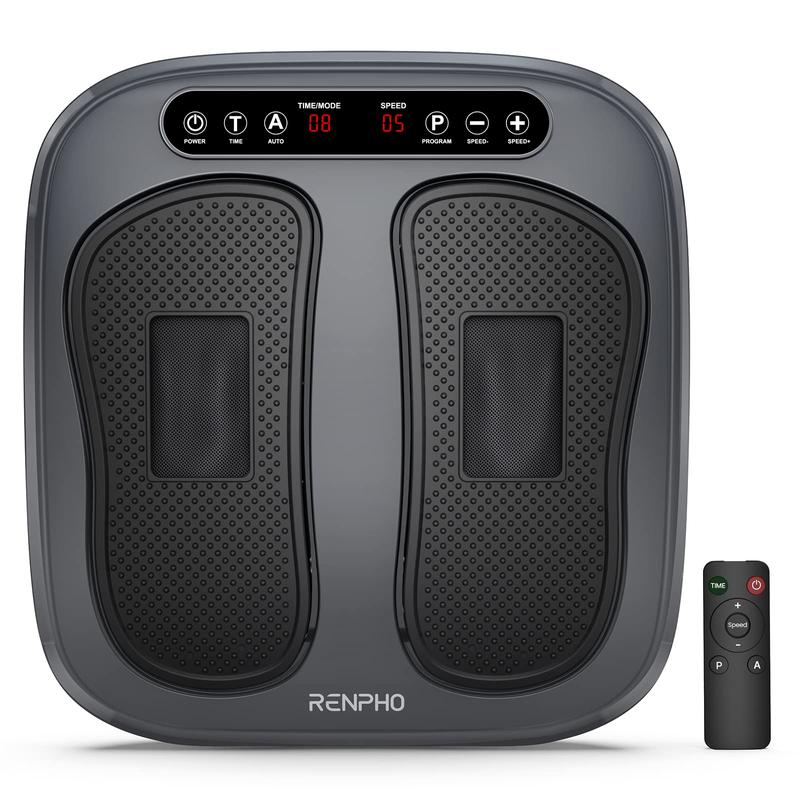 RENPHO Vibrating Foot Massager for Circulation, Electric Shiatsu Foot Massager with Remote, 2 Programs, 3 Auto Modes, Relax Foot Calf Leg for Home Office