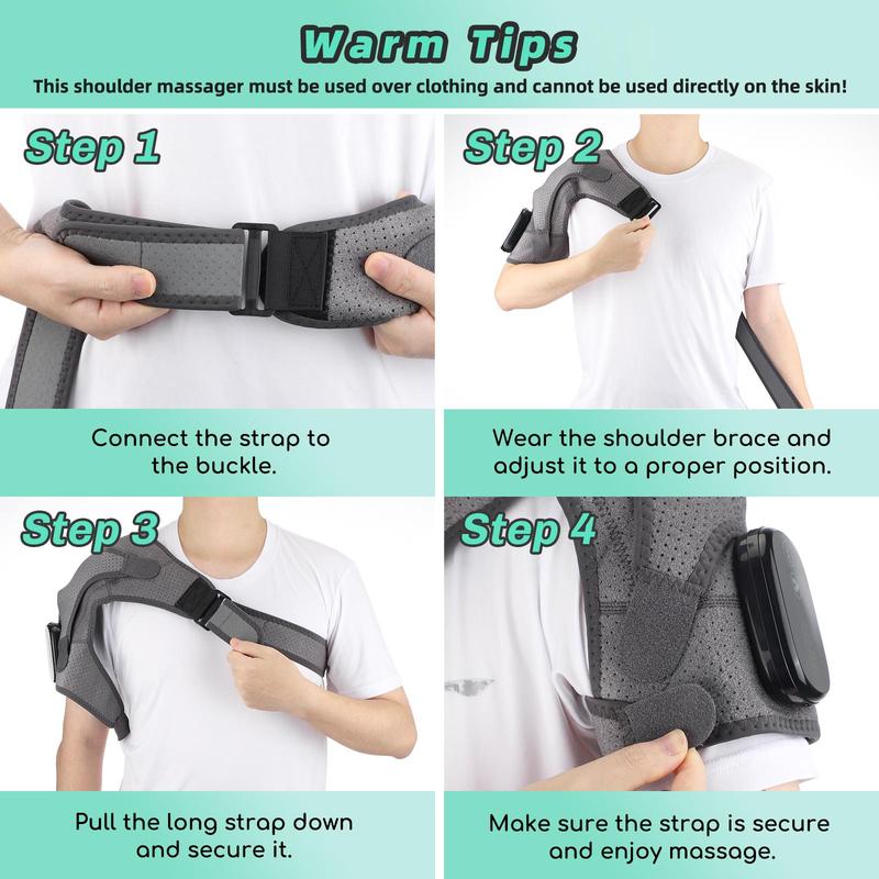 Heating & Vibration Shoulder Pad, Professional Comfort Portable Shoulder Massager, Shoulder Muscle Relaxation Machine, Elders Gift Selection, Massaging Machine