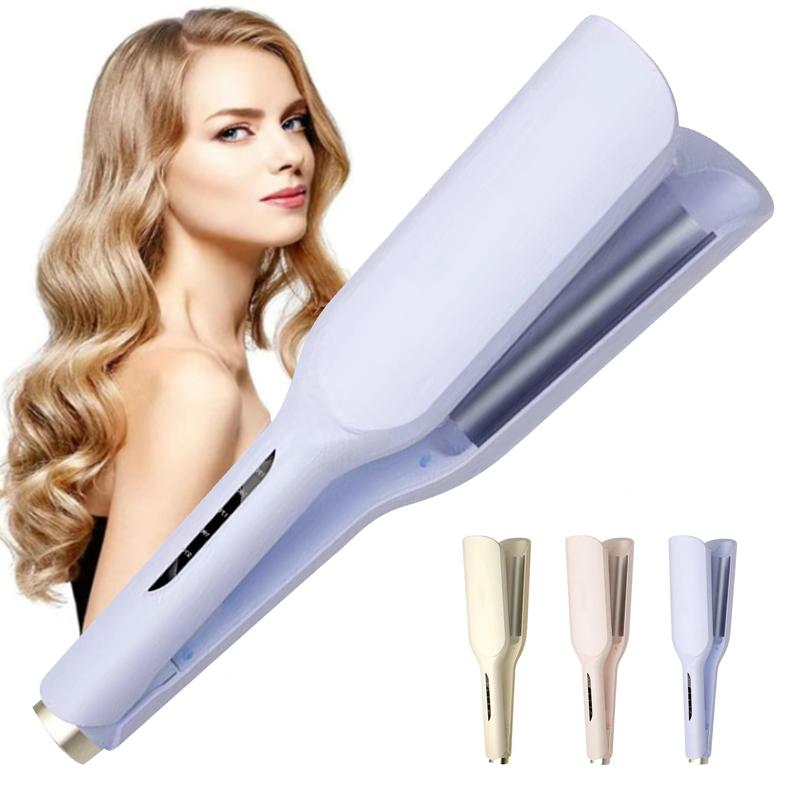 French Wave Curlinglron,32mm French Deep U-Shaped Curlinglron, Romantic Egg Curl Curling Tool, FastHeating Adjustable Temperature, Suitable forAny Hairstyle Hair Type Flawless Handle