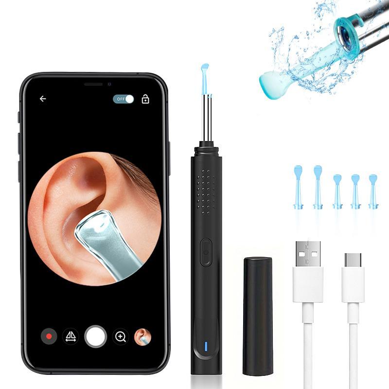 Intelligent Visual Ear Scoop, 1 Box Ear Wax Removal Earwax Remover Tool, Ear Cleaner with Camera, Earwax Removal Kit with Light, Ear with 5 Ear Pick, Christmas Gift