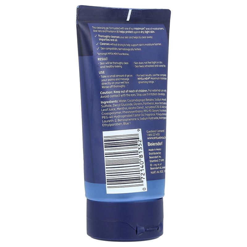 Nivea Men, Maximum Hydration Moisturizing Face Wash, 5 fl oz (150 ml)