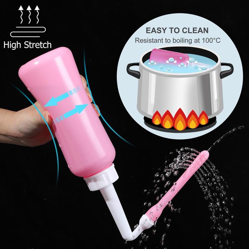 Shower Cleaning Tool, 1 Count Portable Feminine Cleansing Tools with Long & Short Nozzle Shower Head, Body Care Accessories for Women, Christmas Gift