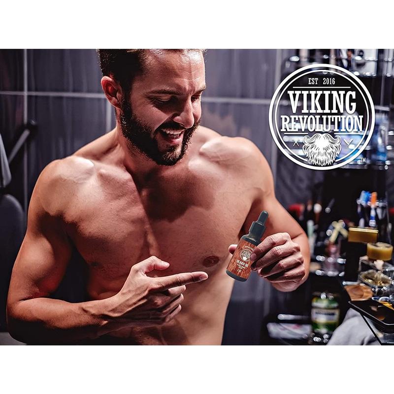 Viking Revolution Beard Oil Conditioner Softens, Smooths & Strengthens Beard Growth