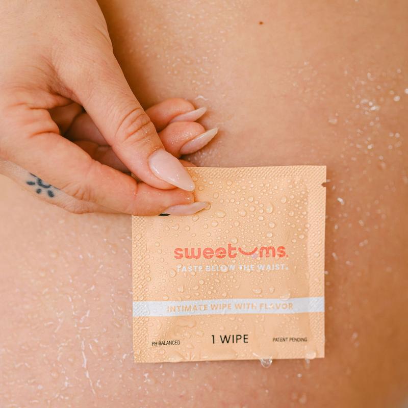 Sweetums Mango Flavored Wipes Feminine Wipes Flavored Beauty Feminine Hygiene Personal Care Mango Scent Mango Flavor pH balanced gynecologist tested dermatologist tested