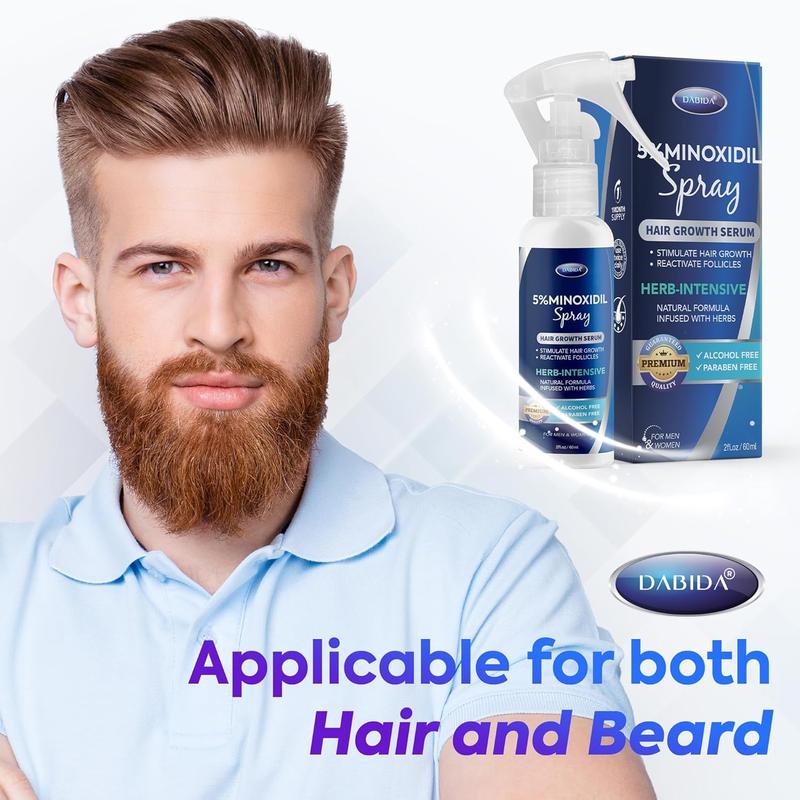 5% Minoxidil for Men Hair, Minoxidil Spray, Minoxidil for Women Hair Growth, Minoxidil for Men Beard, Hair Regrowth for Men, Minoxidil 5 Percent, Minoxidil 5% Hair Regrowth Treatment for Women, 60ml