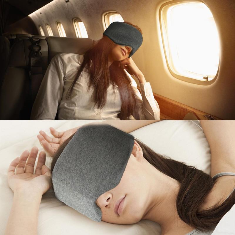 Light Blocking Sleeping Eye Mask, Adjustable Soft Oversized Eye Shade, Blindfold for Men Women