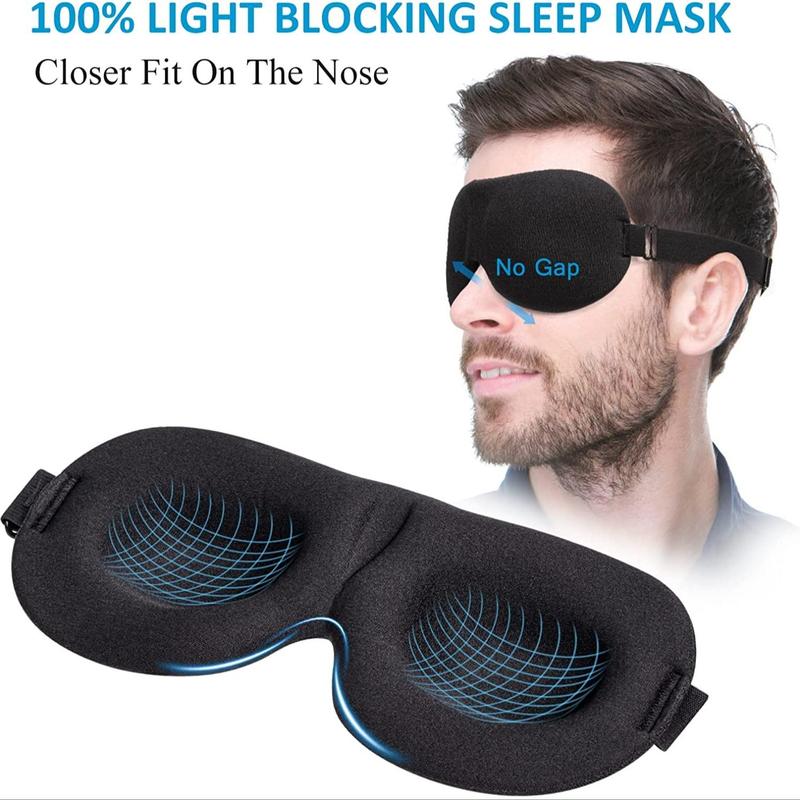 Blocking Sleep Mask, 1 Count 100% Blackout 3d Eye Mask for Sleeping Sleeping Night Blindfold for Men & Women, Yoga Challenge, Christmas, Christmas Gift