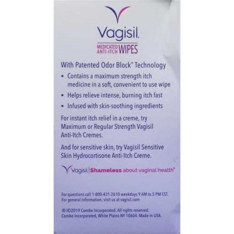 Vagisil Anti-Itch Medicated Feminine Intimate Wipes for Women No brand