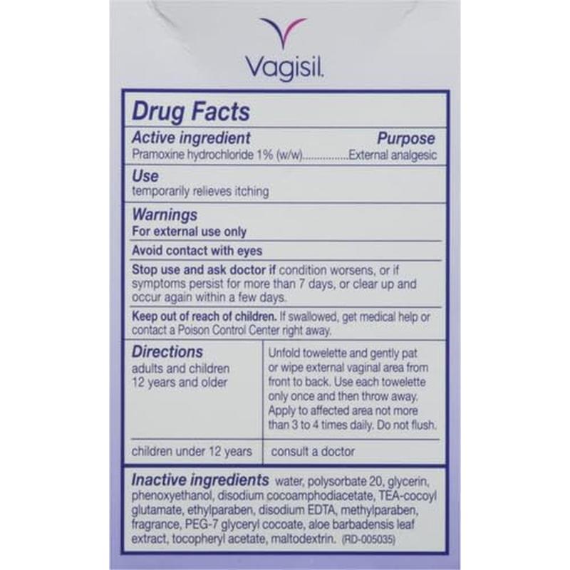 Vagisil Anti-Itch Medicated Feminine Intimate Wipes for Women No brand