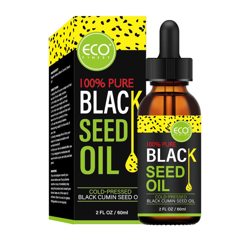 ECO FINEST Black Seed Oil - 3 Times Thymoquinone, 100% Turkish Black Cumin Seed Oil, Liquid Pure Blackseed Oil,  Skincare Skin Repair Serums Comfort