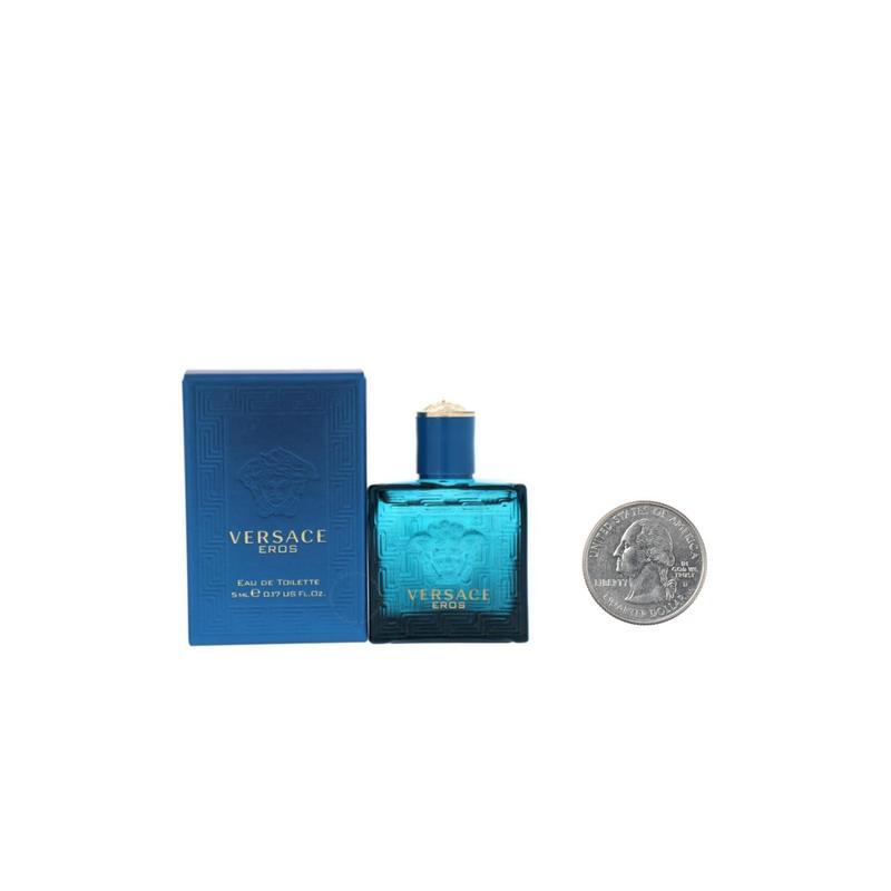 2-Pack Versace Eros Mini Size - 0.17oz 5ml EDT Perfume Bottles