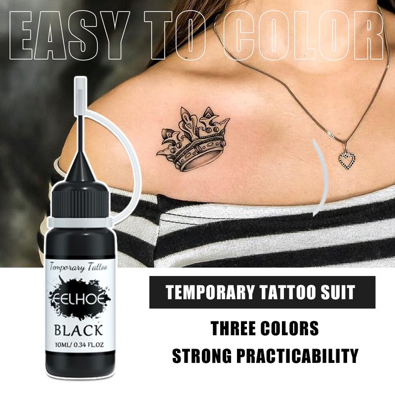 EELHOE Juice Tattoo Set, Waterproof and Long-Lasting, Temporary Juice Tattoo Liquid, Cosmetics