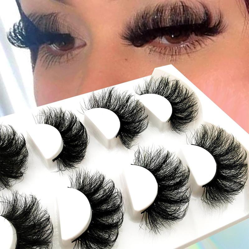 Long Fluffy Cosmetic False Eyelashes for Lash Extensions, 4 Pairs Natural Lash Strips, Curling Lashes Clusters for Lash Extensions, Summer Eye Makeup Products for Women, Lash Clusters Kit Gifts for Her, Lashes Extension Kit, Christmas Gift