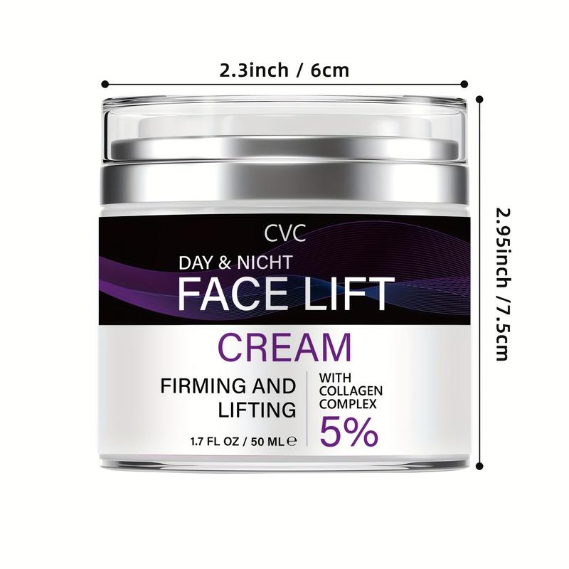 Face Lift Cream, Collagen Skin Cream Moisturizer for Face, with Retinol, Collagen & Hyaluronic Acid - Day & Night Use, CVC