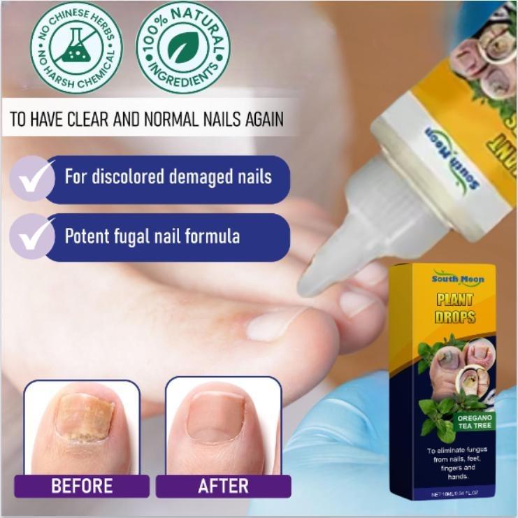 Tea Tree Oil Nail Treatment Nail Support Nail Care, Enriched with tea tree oil, enhance nail health, ensure comfort, and support nail art.South Moon Nail Care Moisturizer Nail  support with  Plant Drops Christmas Gift. Manicure Nail Polish nails