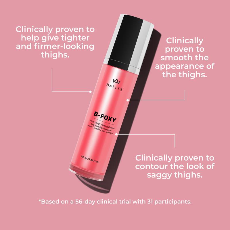 3X B-FOXY Clinically Proven Inner Thigh Firming Cream (SAVE $24!) by MAËLYS - for Loose Skin Body Care Lotions