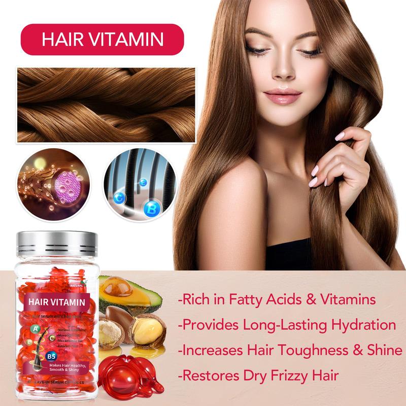 Hair Vitamin Capsules, Hair Serum, Nourishing Hair Essence Oil Capsules, Natural Hair Care Product for & Hair Care,Haircare Shampoo Comfort Cleansing