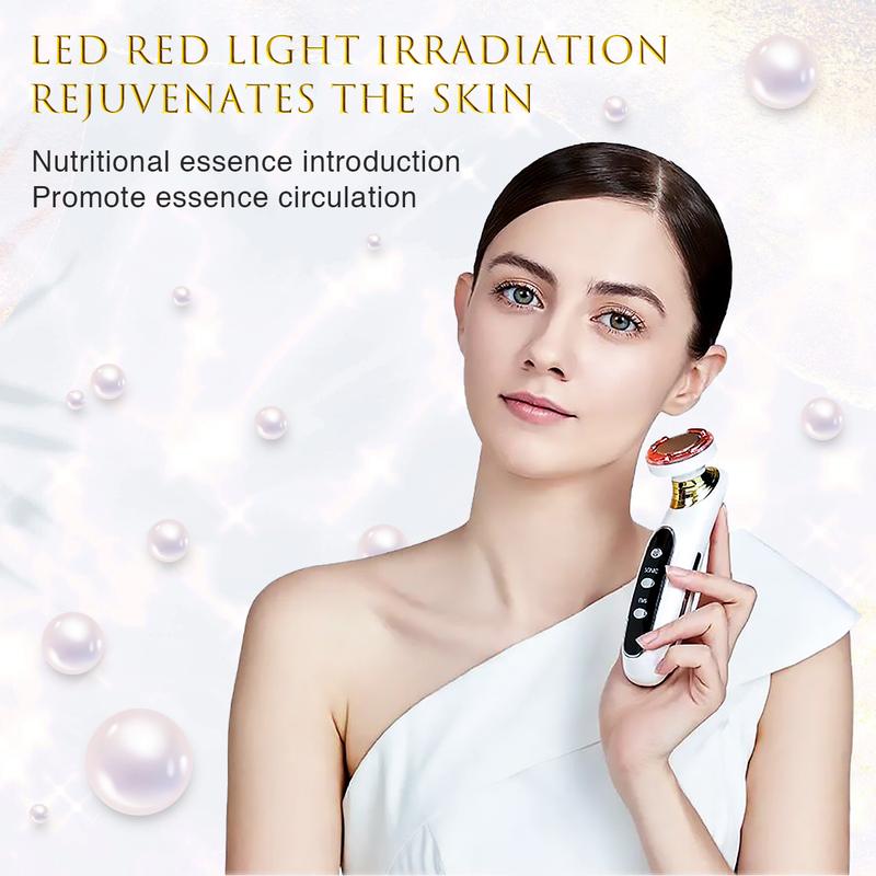 HiJOJO | Skin Rejuvenation Introducer - Upgraded Chip Dense Light Energy Sonic Red Photon Skin Face Massager Daily Facial Routine Household Beauty Salon Device Wireless Charger Comfort Gift Idea Comfort Instrument Sale