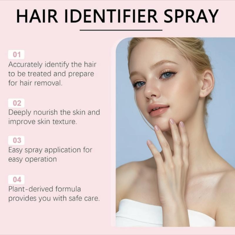 Hair ldentifier Spray Removal for Face Shaving Woman,Flawless Woman Facial hair RemoverDermaplaning,Effective Hair ldentifierSpray Finishing Touch Moisturizing andSkin Care Dermaplaner Spray,Removing Unwanted Hair