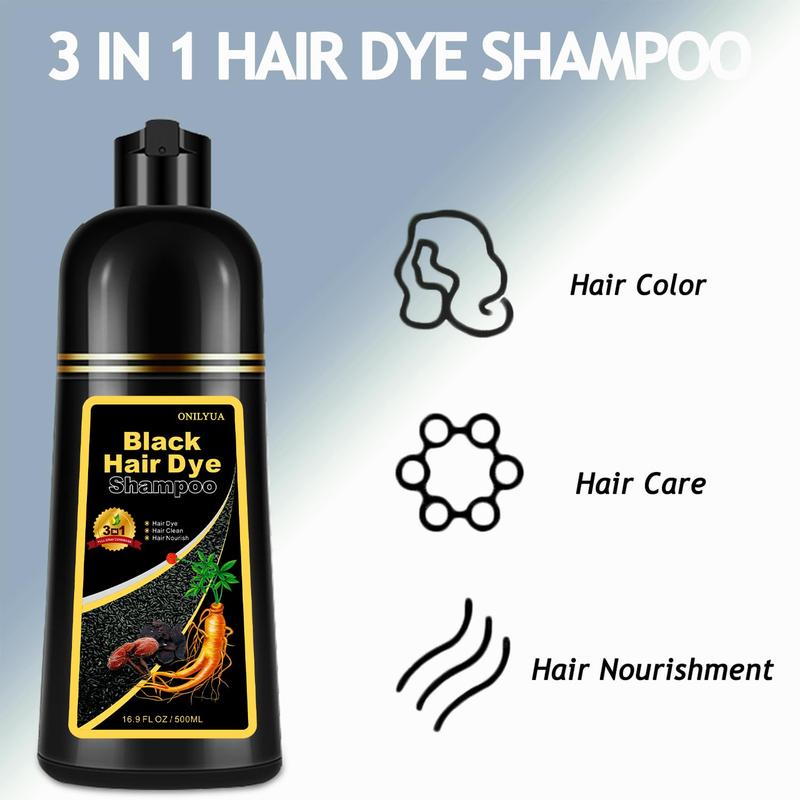 Herbal Hair Color Shampoo:Instant Gray Cocerage+99.99%-Choose Your Shade!Hair Dye Shampoo Haircare Product black dye