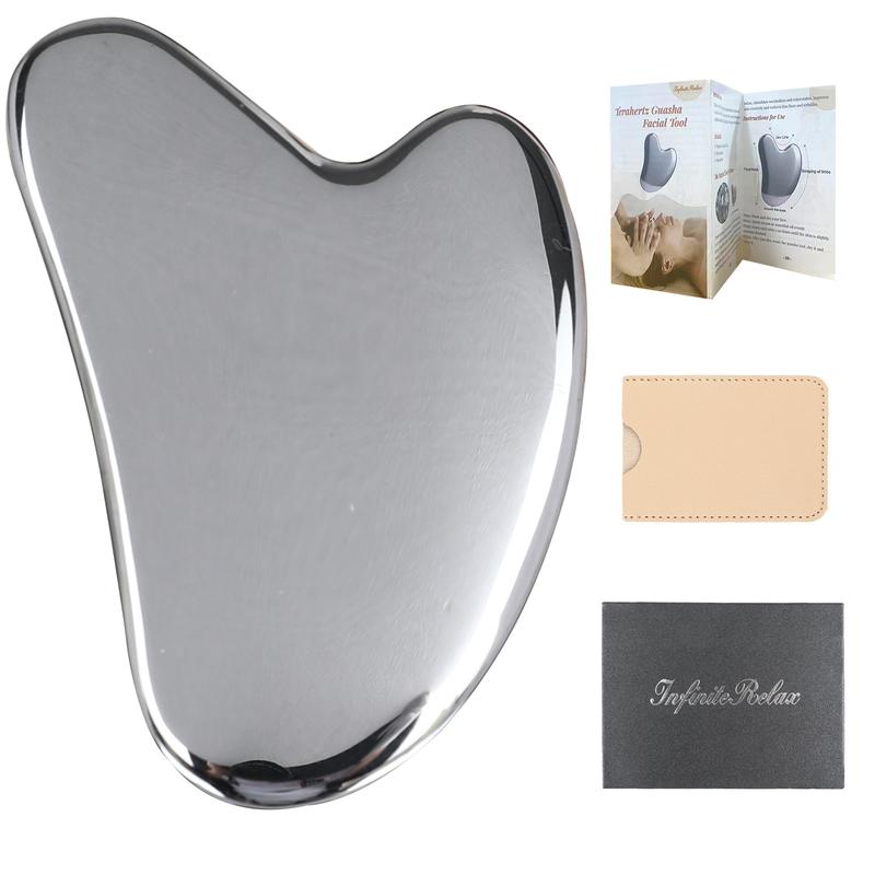 InfiniteRelax Terahertz Gua Sha Facial Tools, Guasha Tool for Face and Body, Gua Sha Massager Tools for Reduce Puffiness and Improve Wrinkles Skincare Comfort