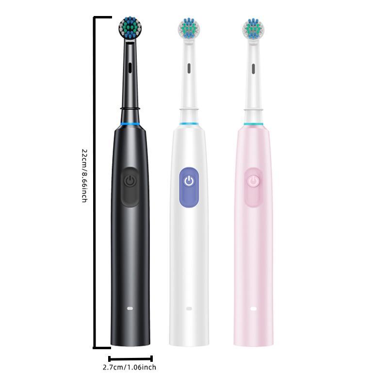 Rechargeable Electric Toothbrush Set, 1 Box Electric Toothbrush with 8 Counts Replacement Brush Heads, Intelligent Timer Toothbrushes for Adults, Christmas Gift