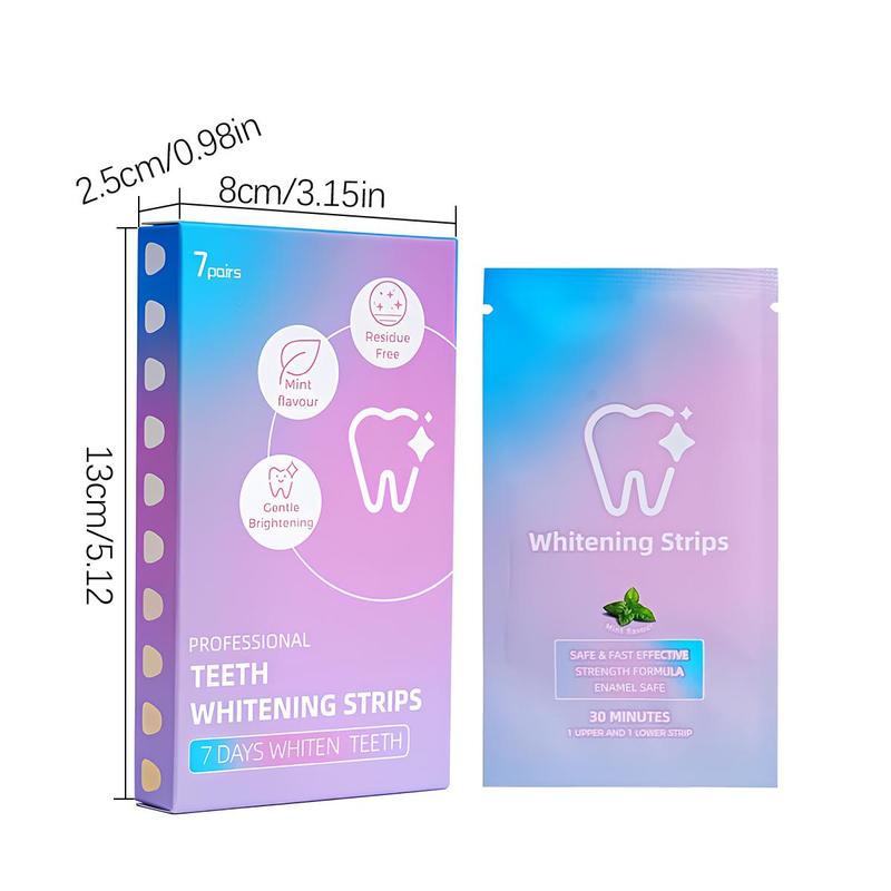 Teeth Brightening Strips, 7 14 Pairs Teeth Cleaning Strips, Daily Oral Care Products for Men & Women, Dental Care Products for Home & Travel