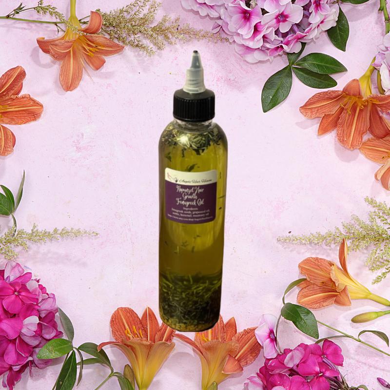 Rapunzel Hair Fenugreek Oil for Faster Hair Growth and Anti-Hair Loss with Nettle, Horsetail, and Rosemary Oil