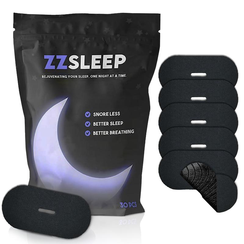 ZZSleep Tape - (30 Strips) Breathable Mouth Tape for Rest & Recovery. Prevents Snoring and Improves Nasal Oxygen Intake. Soft Medical Grade, Hypoallergenic, Gentle Adhesion, Latex Free