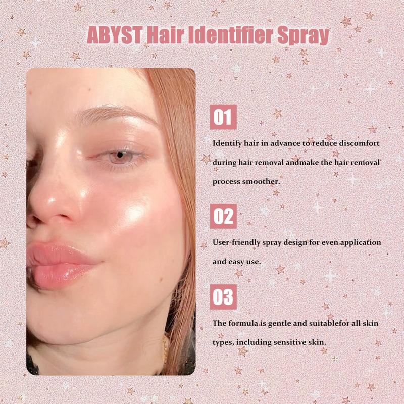 ABYST Limited Time  Upgrade Hair identifier Spray for Face Shaving Recognition Spray Moisturizing and Skin Care Hair Removal Women Dermaplaning Tool