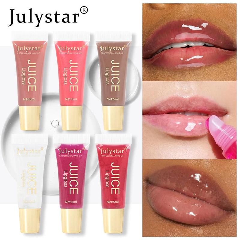 Fruit Flavor Lip Oil, 6 Counts Long Lasting Moisturizing Lip Gloss, Glossy Lip Glaze Stick, Plumping Lip Oil Lip Stick for All Occasions Makeup, Girls and Women, Makeup Cosmetic Products