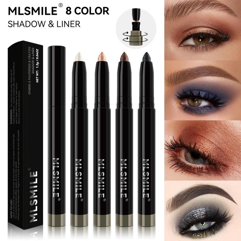 Long Lasting Eyeshadow Stick, 4 Counts set Eye Shadow Stick, Glitter Multi-dimensional Eye Makeup for Music Festival